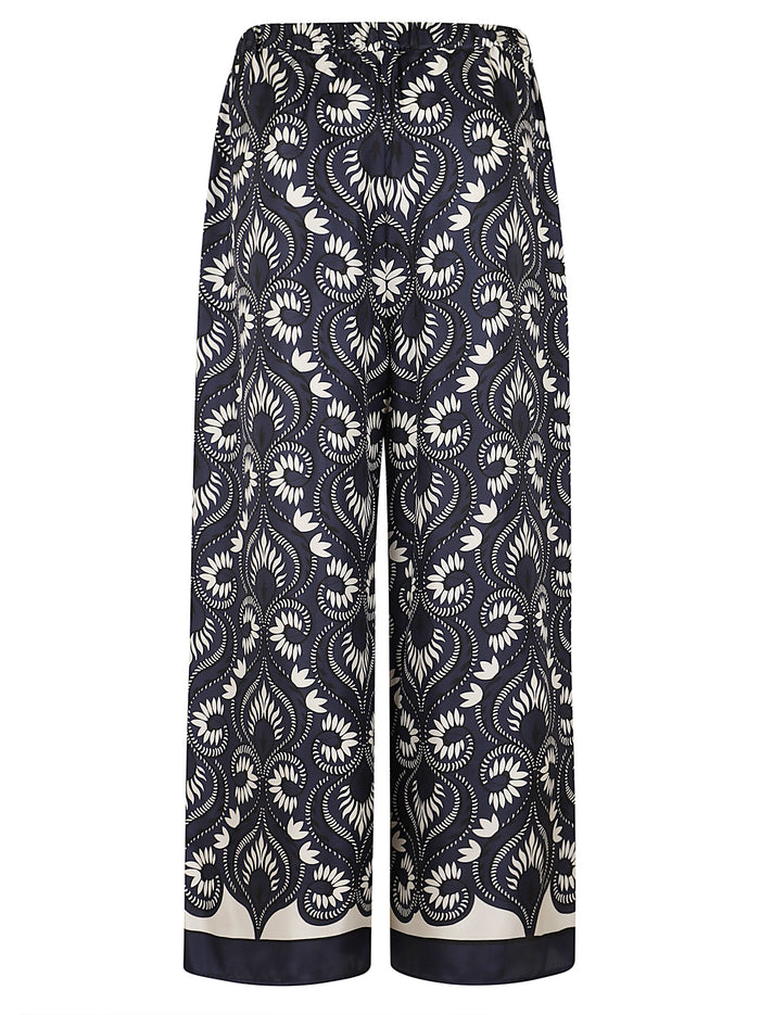 Twill Pura Seta St. Deco Con Banda Pantaloni