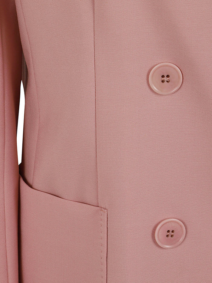 Tela Pura Lana Natural Stretch Trama Pink & Purple Vergine Ovis Aries Giacca