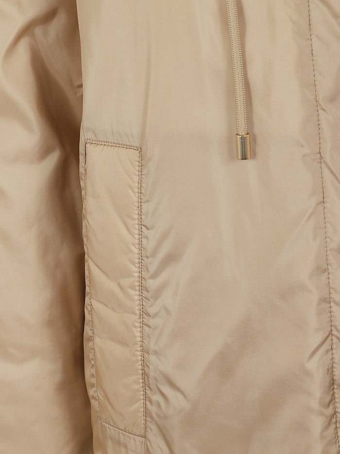 Tela Di Poliestere Antigoccia Nude & Neutrals Cappotto