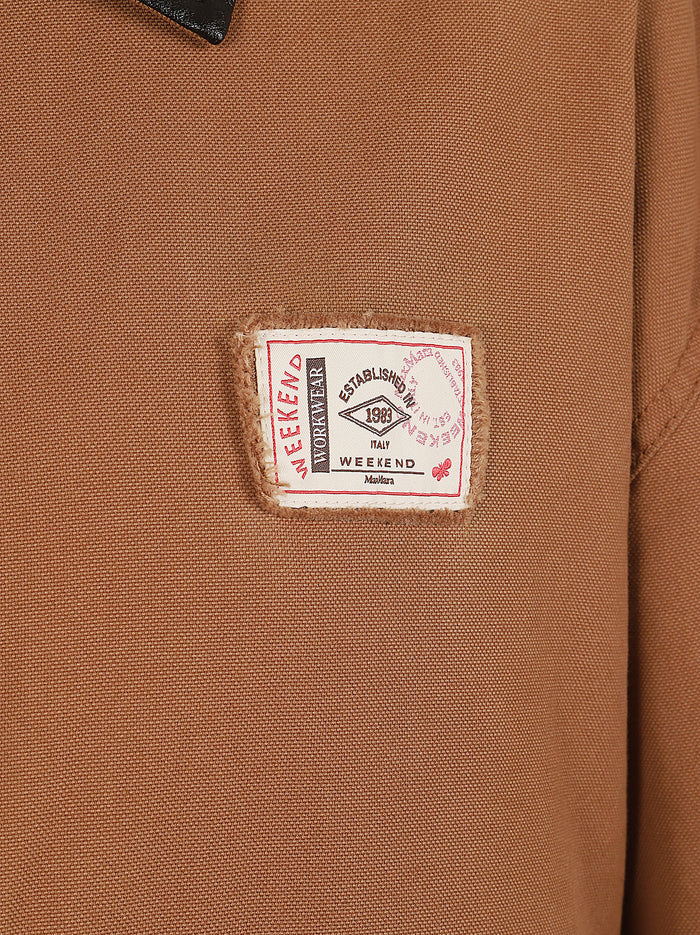 Canvas Puro Cotone Smerigliato Lavato Capo Brown Giacca