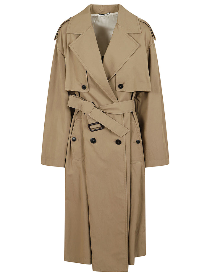 Gabardina Co-Pa Smerigliata Antigoccia Brown Cotone Cappotto