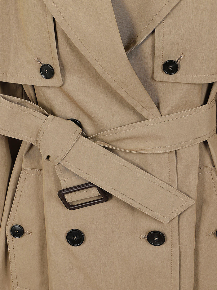 Gabardina Co-Pa Smerigliata Antigoccia Brown Cotone Cappotto