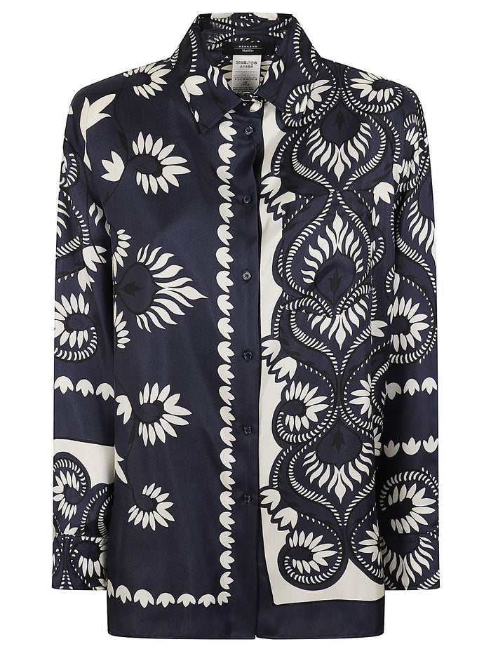 Twill Pura Seta St. Foulard Patch Blue Top