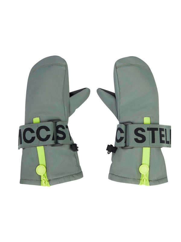 Ski Gloves Green Polyester