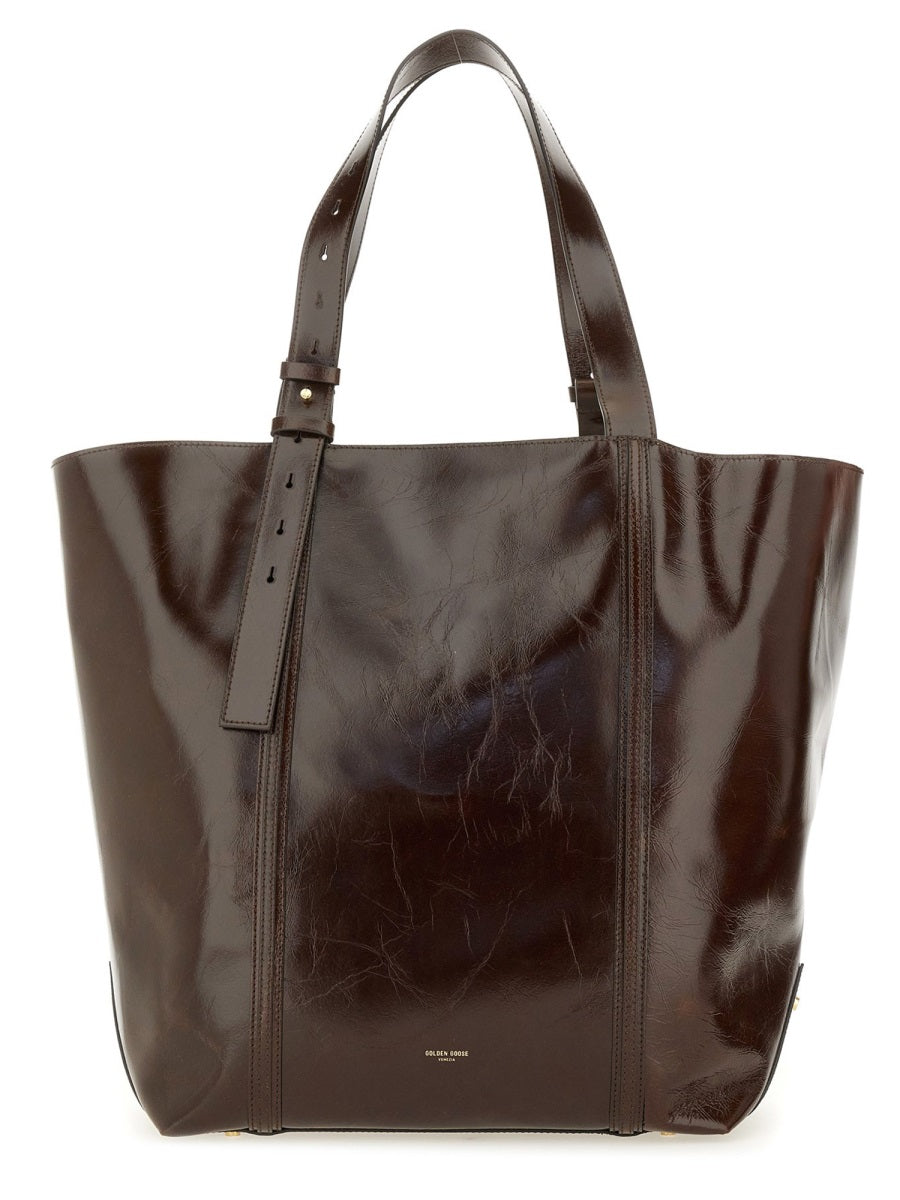 Tote Bag Dark Brown Leather Shoulder