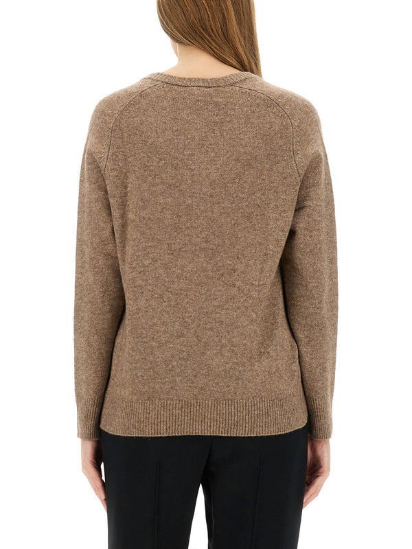Wool Blend Sweater Beige Jumpers
