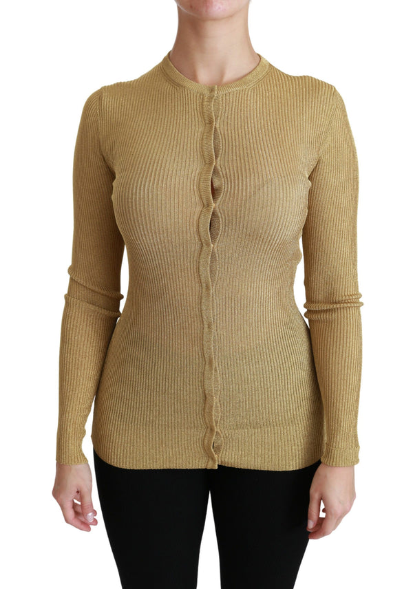 Dolce & Gabbana 70% Viscose 30% Polyester cardigan in gold