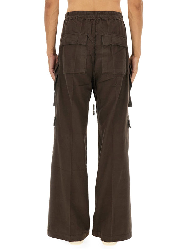 Double Cargo Jumbo Belas Pants Brown Cotton Trousers