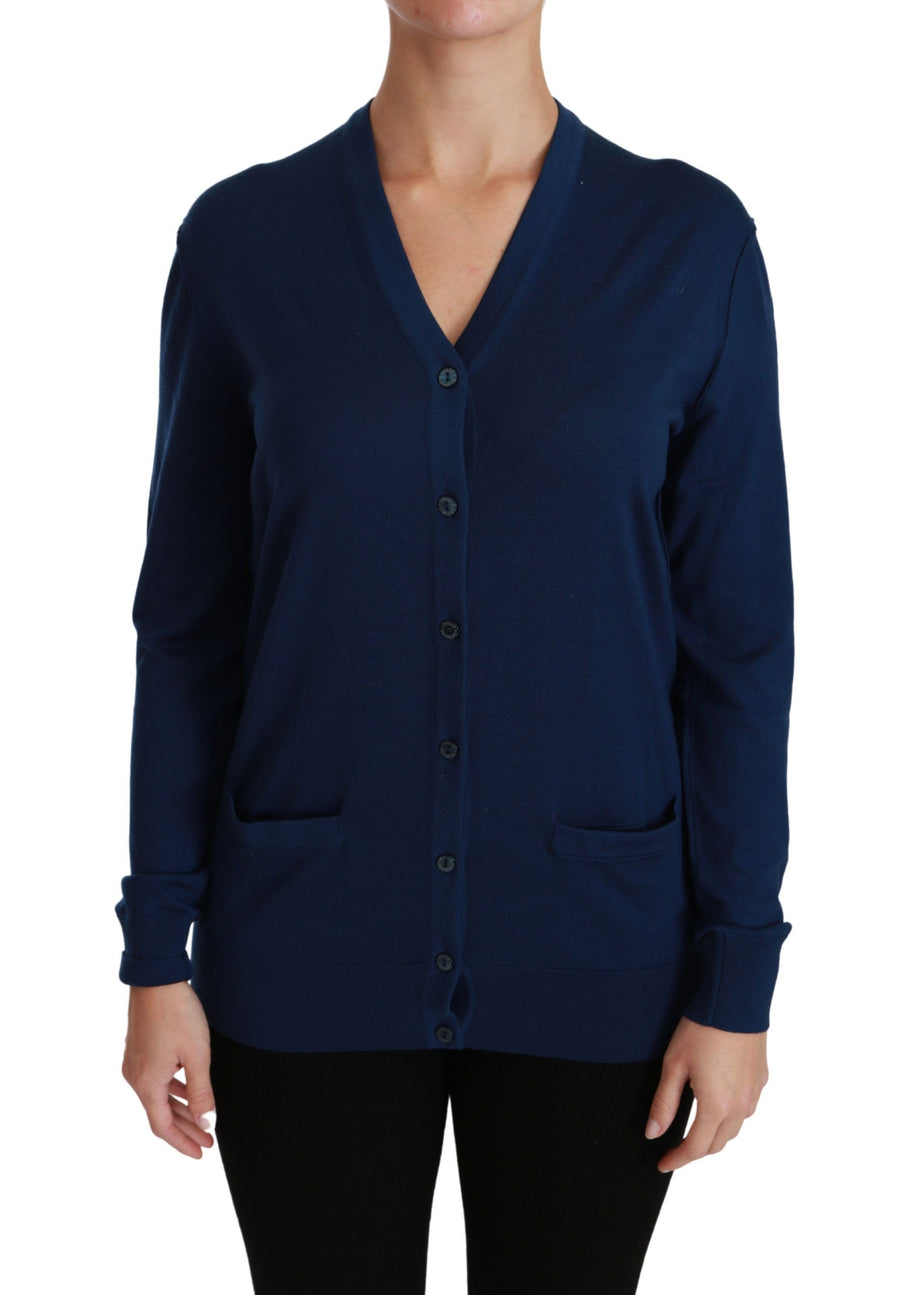 Dolce & Gabbana 100% Virgin Wool cardigan in navy