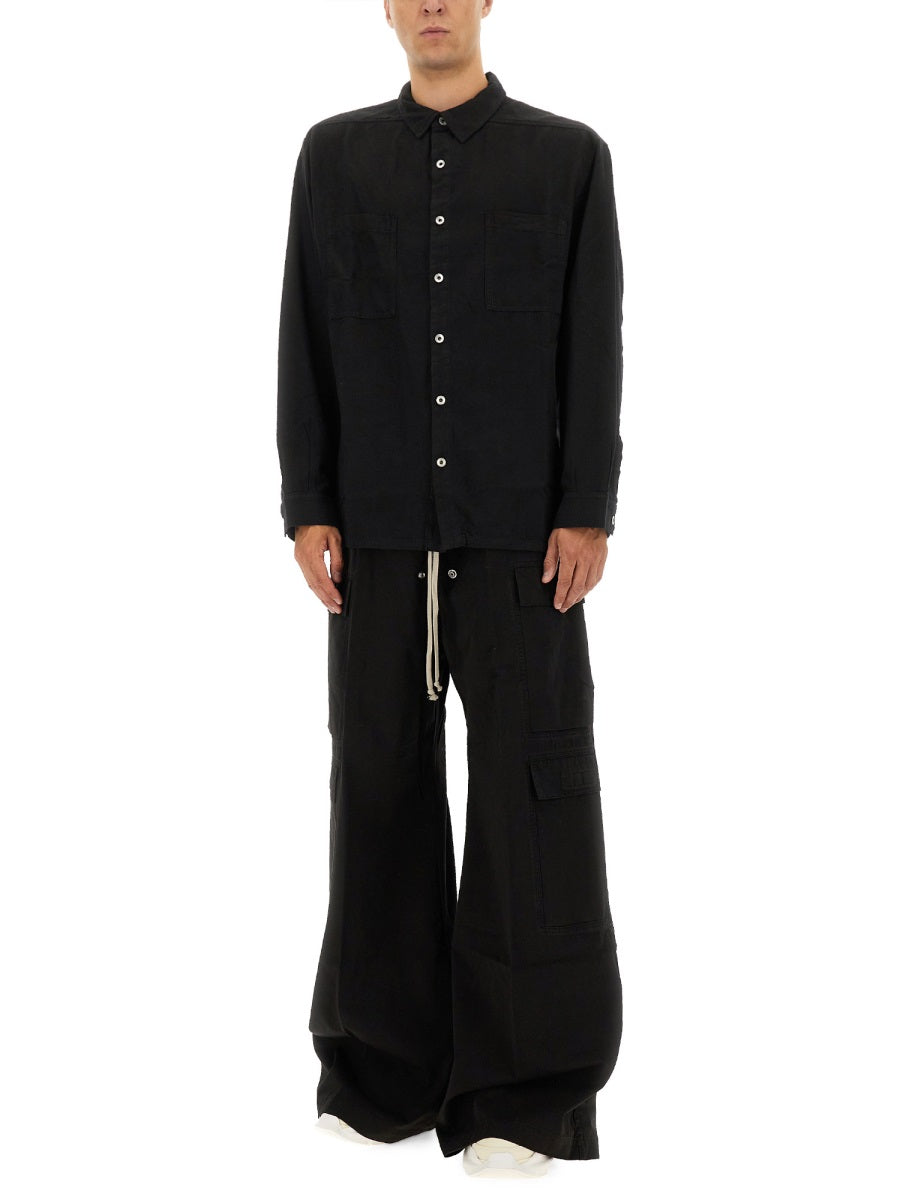 Jumbo Outershirt Black Cotton Shirt