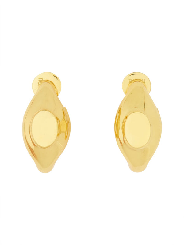 Gold Signet Earrings Brass