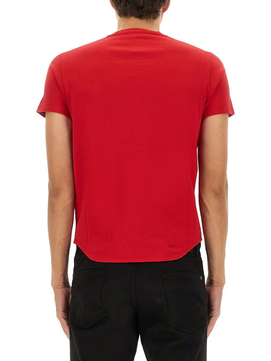 T-Shirt With Print Red Cotton T-shirts