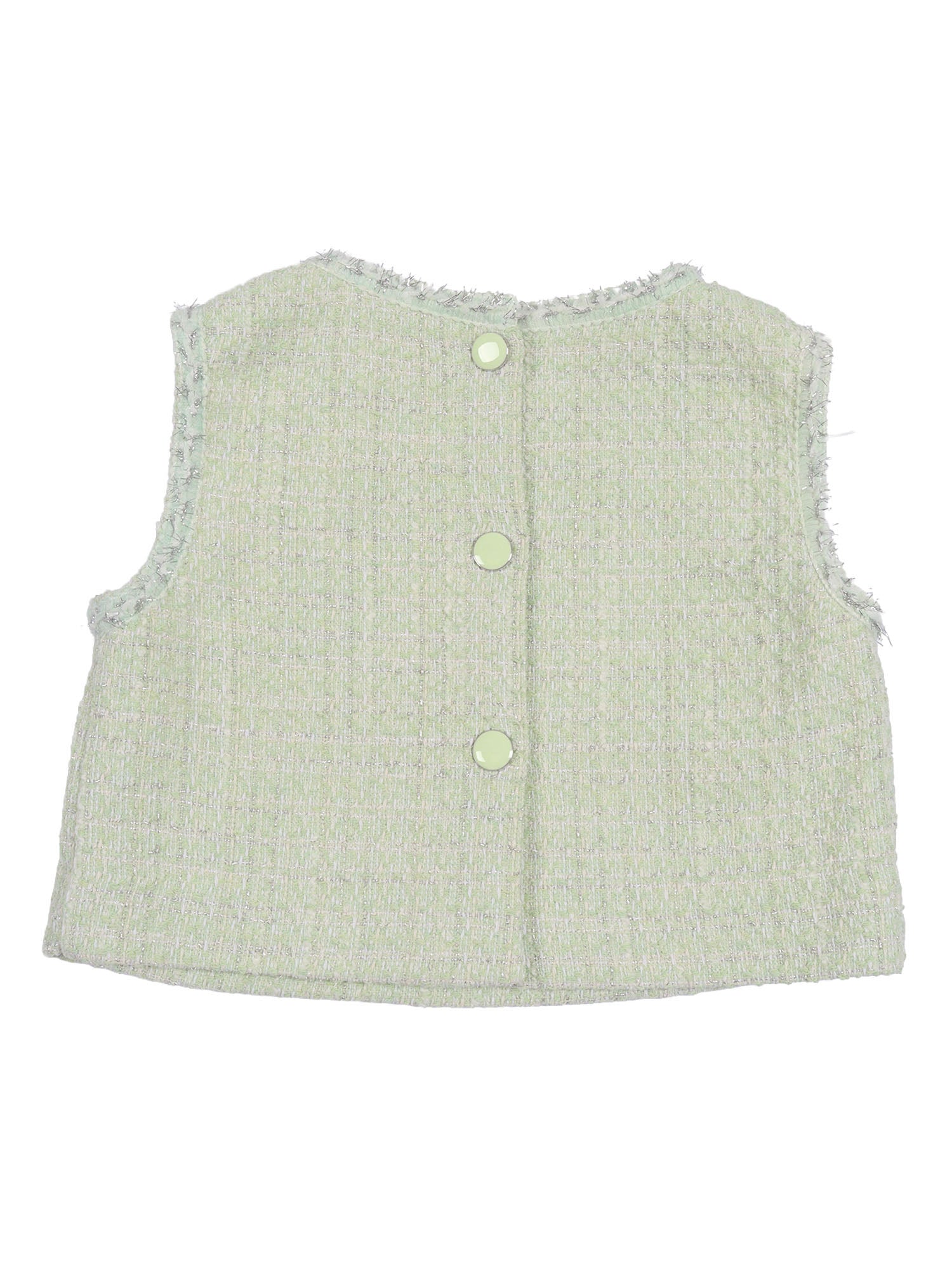 BON TON M�LANGE BOUCL� TOP Green