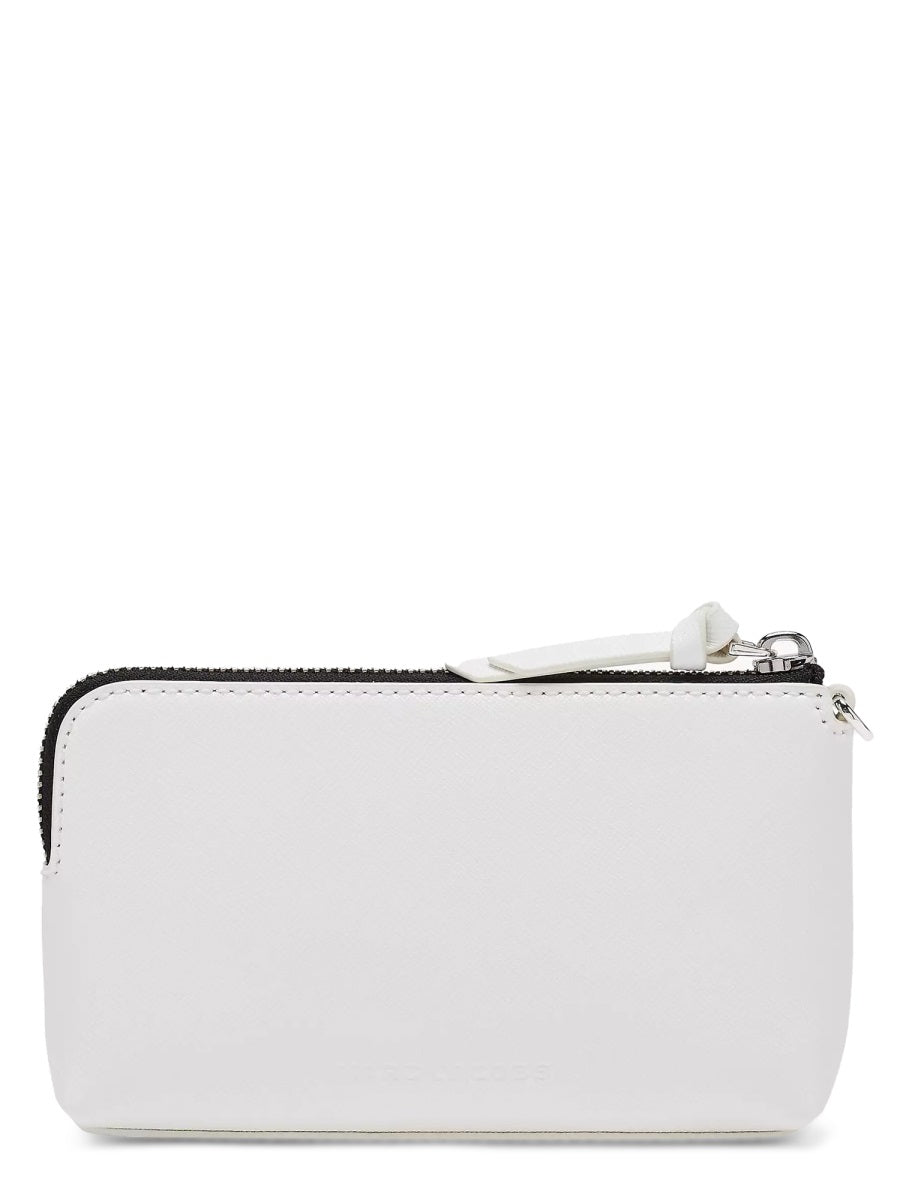 Wristlet Pochette White Leather Shoulder Bags