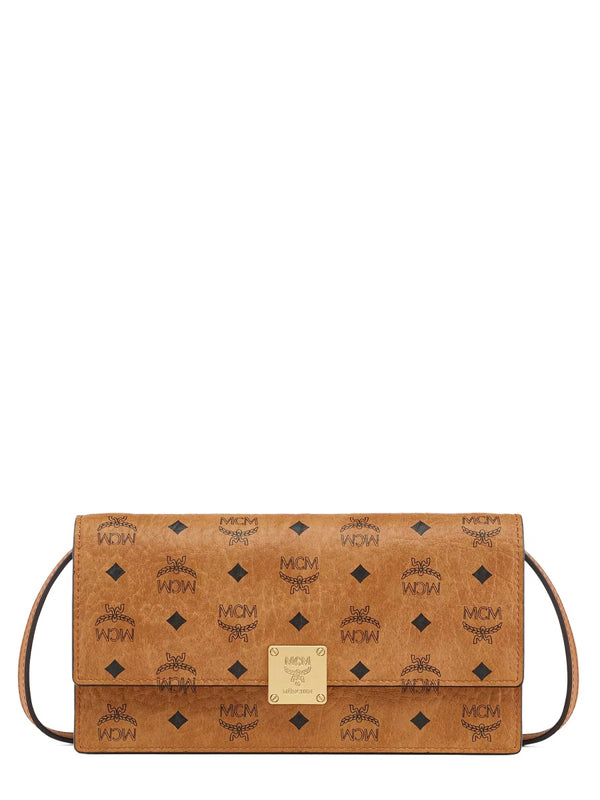 Aren Wallet With Shoulder Strap Buff Polyurethane & Purses