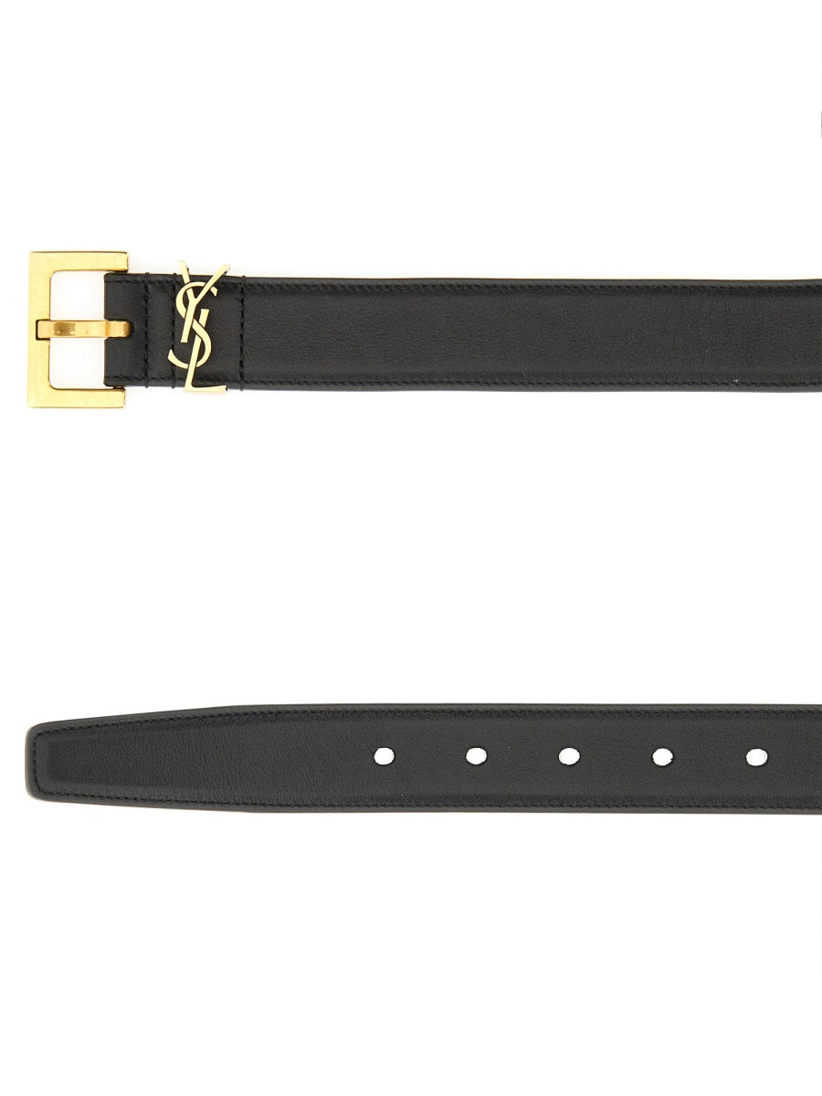Belt Cassandre Black Calf Leather
