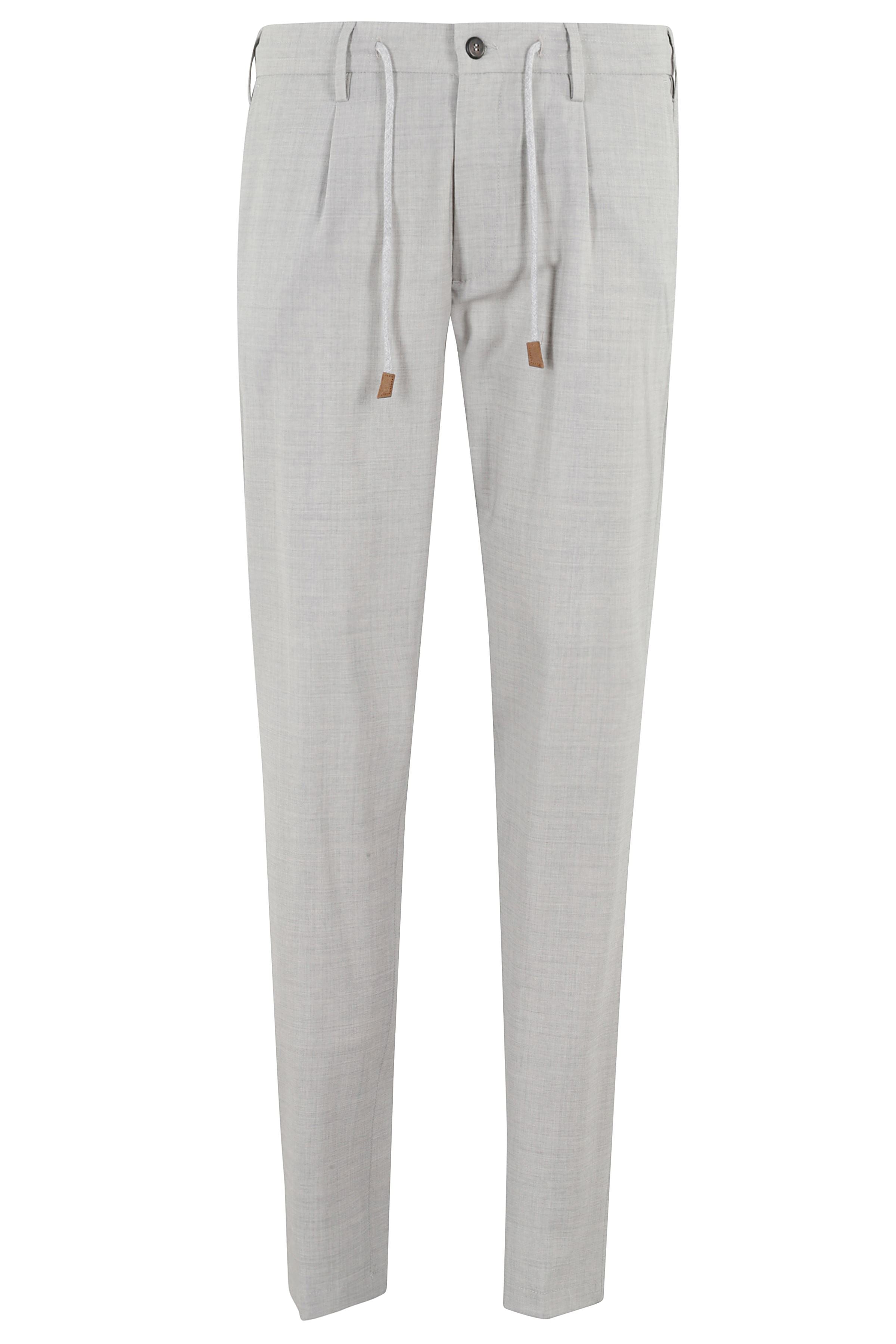 Pantalone Jogger Grey Lana Vergine Elastan Pantaloni