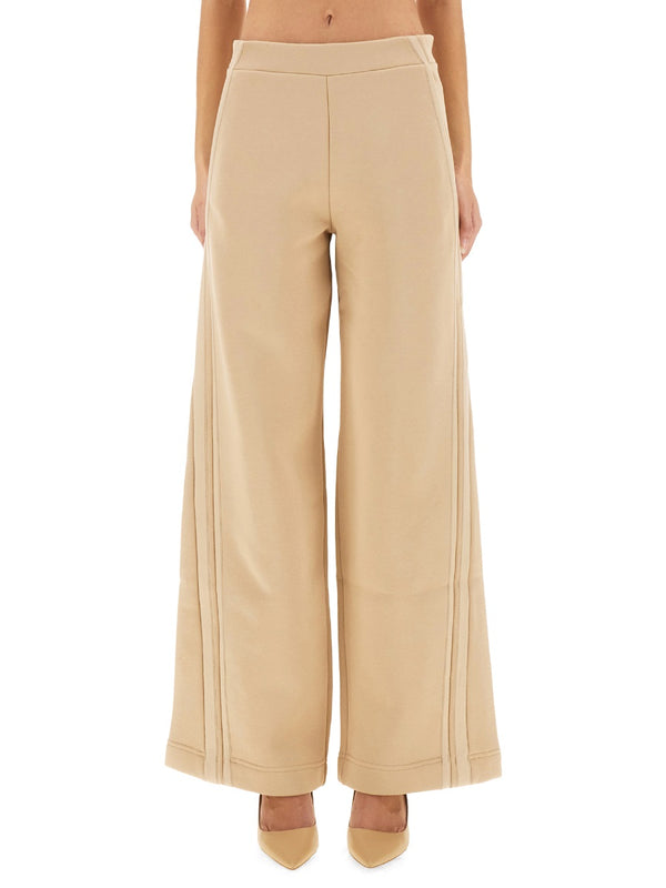 Wide-Leg Pants Ifrem Beige Cotton Trousers