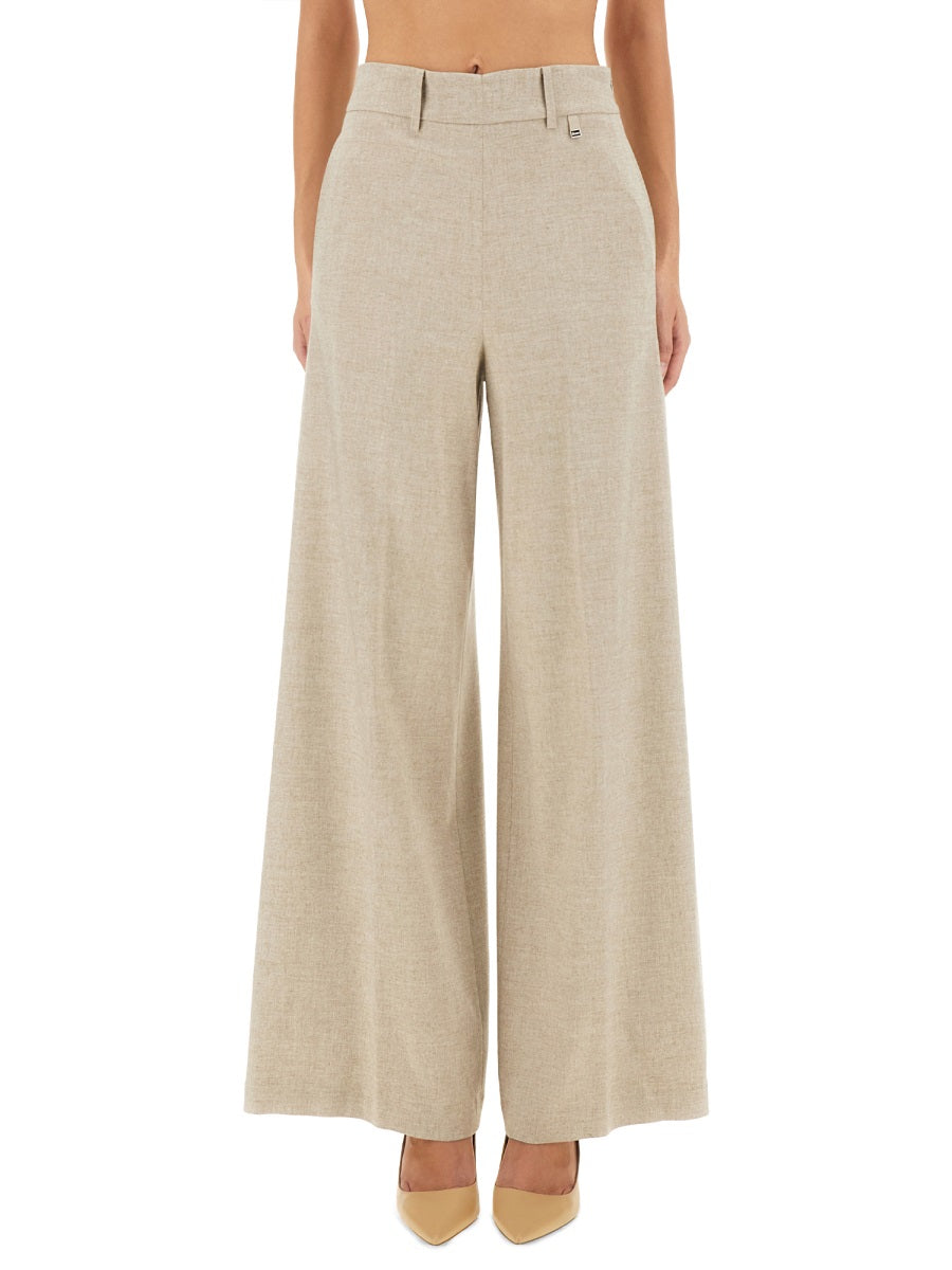 Resort Pants Beige Viscose Trousers