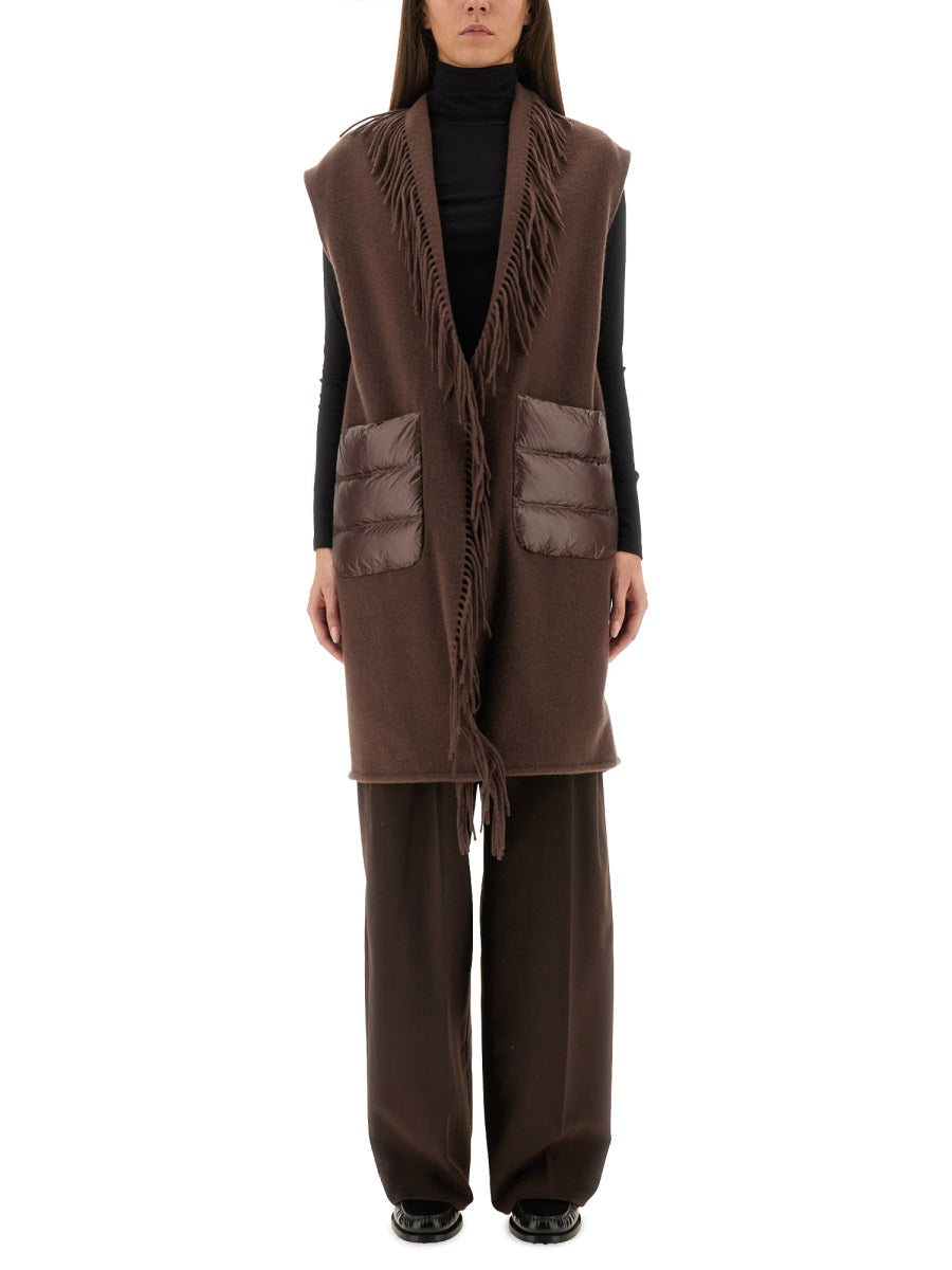 Resort Sleeve Nylon Brown Wool Cashmere Waistcoats & Gilets