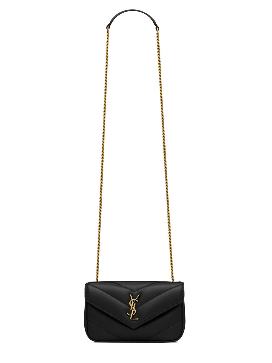 Shoulder Bag Loulou Mini Black Lamb Leather