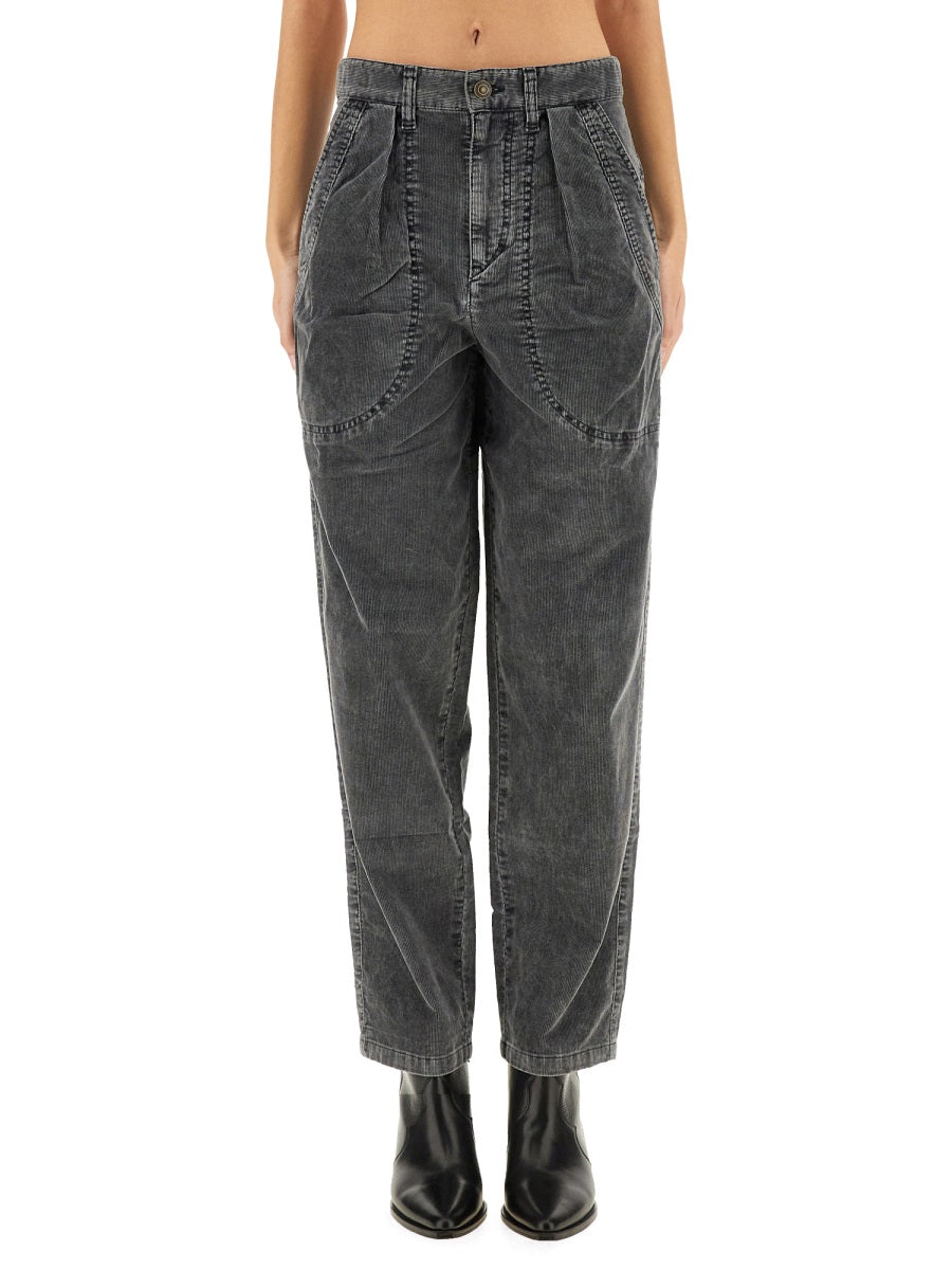 Black Pants With Cotton Blend Trousers