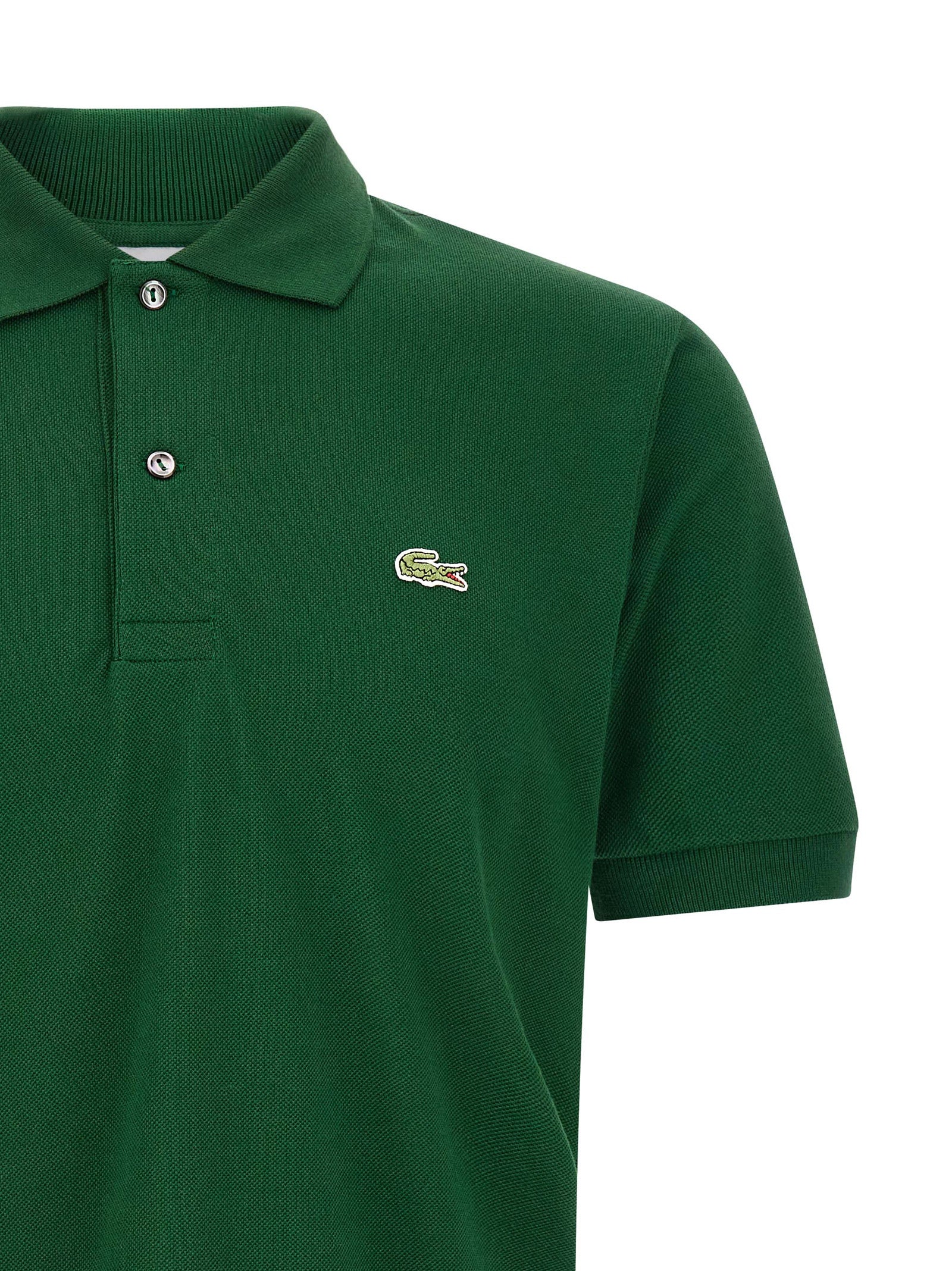 Logo patch polo shirt Green Cotton