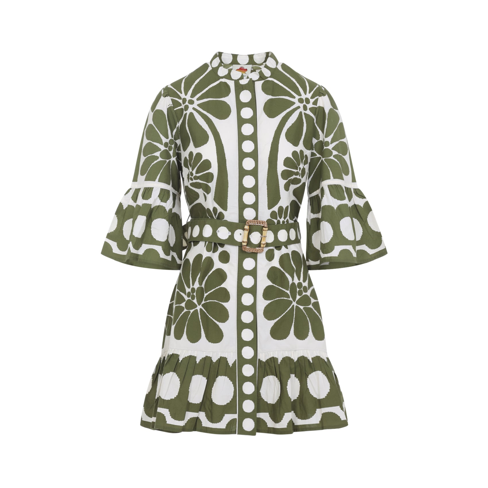 Palermo Mini Dress Green Cotton