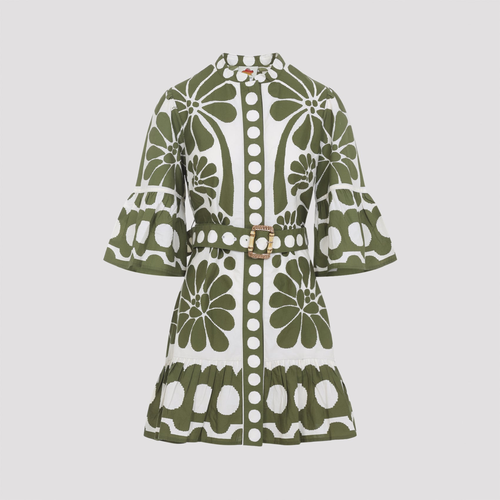 Palermo Mini Dress Green Cotton