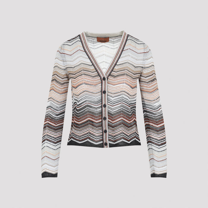 Buttoned Cardigan Multicolour Sweater