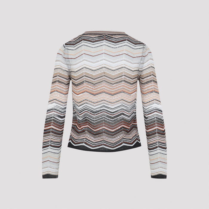 Buttoned Cardigan Multicolour Sweater