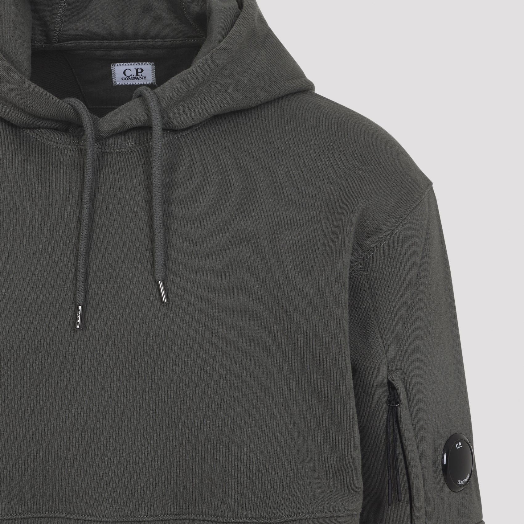 Lens Hoodie Grey Cotton Sweatshirt