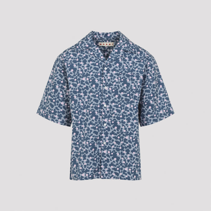 Ss Shirt Blue Cotton