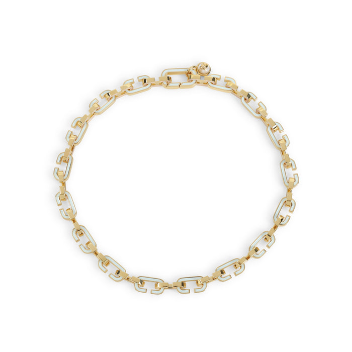 Enamel C Link Necklace Metallic Brass Jewellery