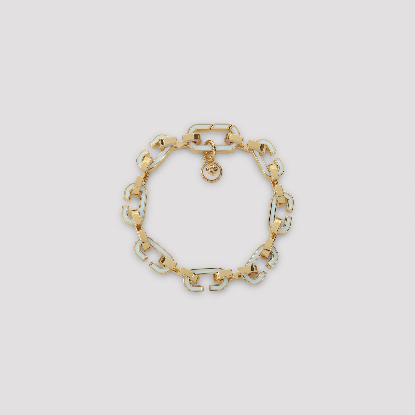 Enamel C Link Bracelet Metallic Brass Jewellery