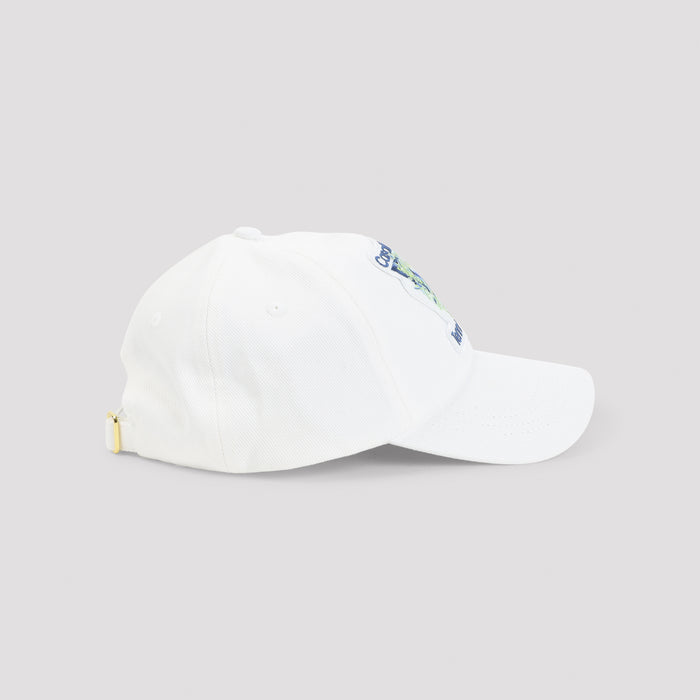 Flaming Tennis Hat White Cotton