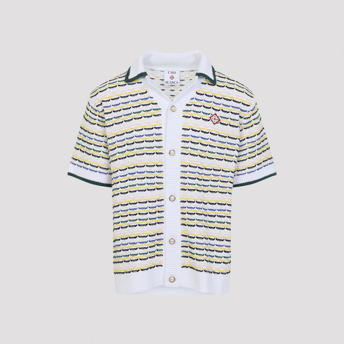 Tuck Stitch Shirt Multicolour Cotton