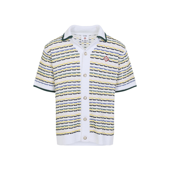 Tuck Stitch Shirt Multicolour Cotton