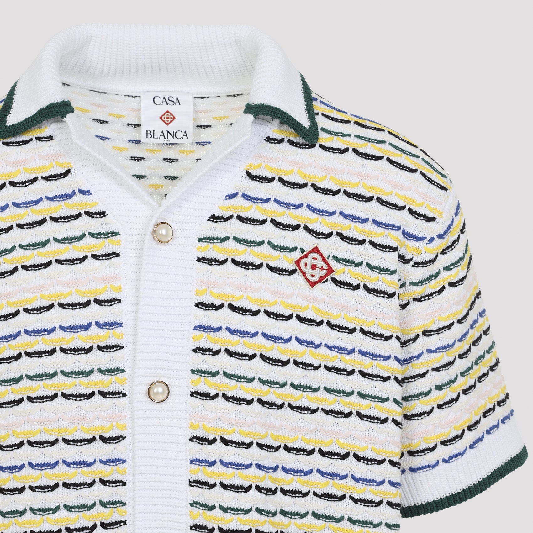 Tuck Stitch Shirt Multicolour Cotton