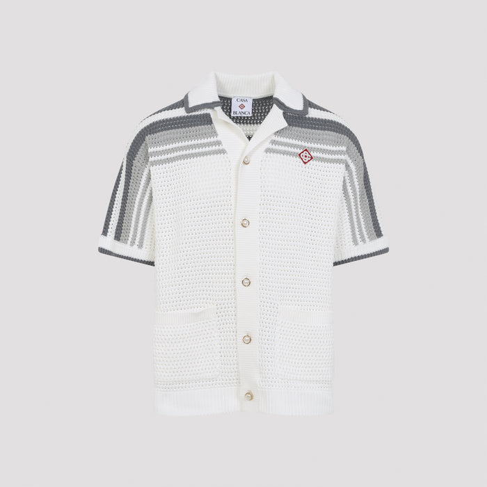 Crocheted Shirt White Cotton