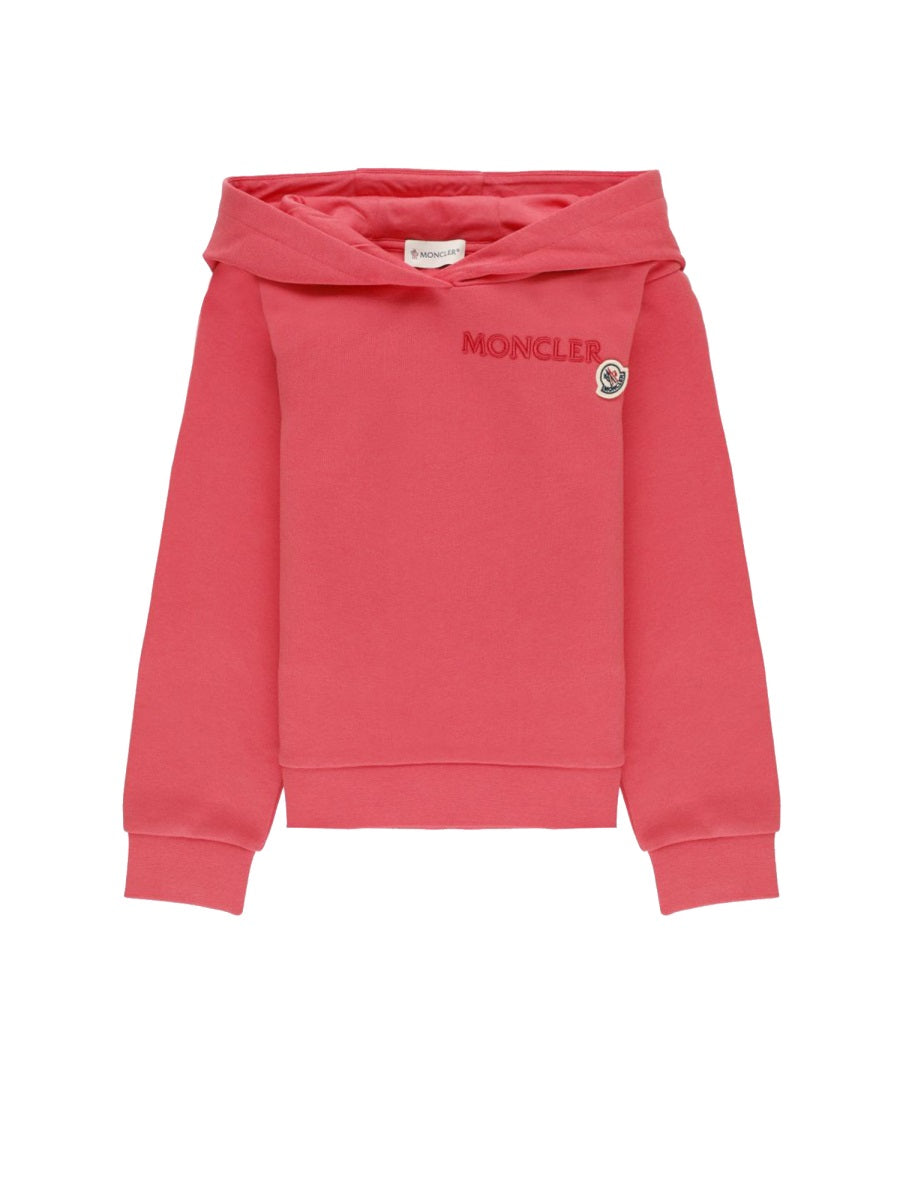 Sweatshirt With Logo, Pink Cotton Jumpers