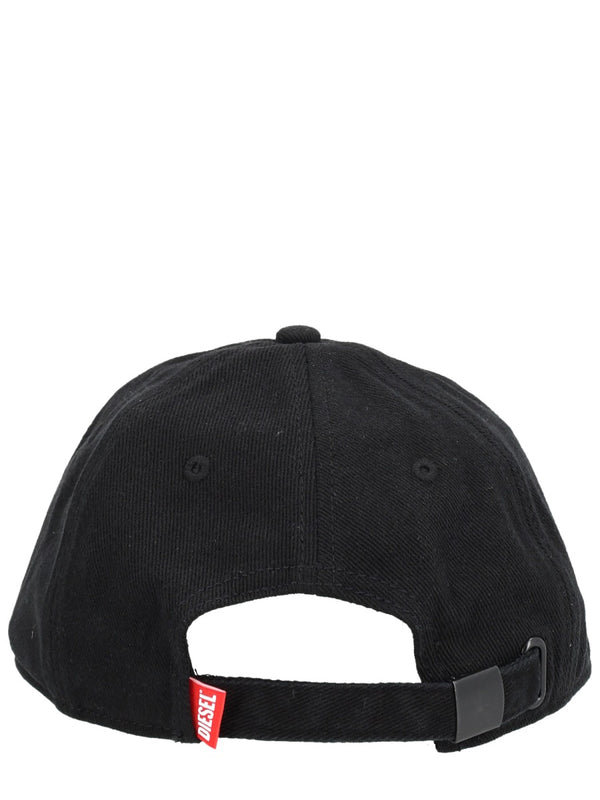 Baseball Hat With Logo Black Cotton