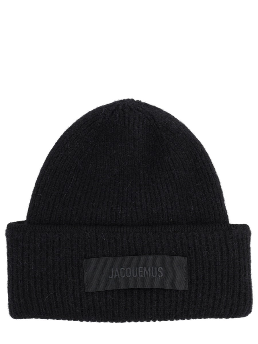 Grosgrain Cap Black Alpaca Wool Hat
