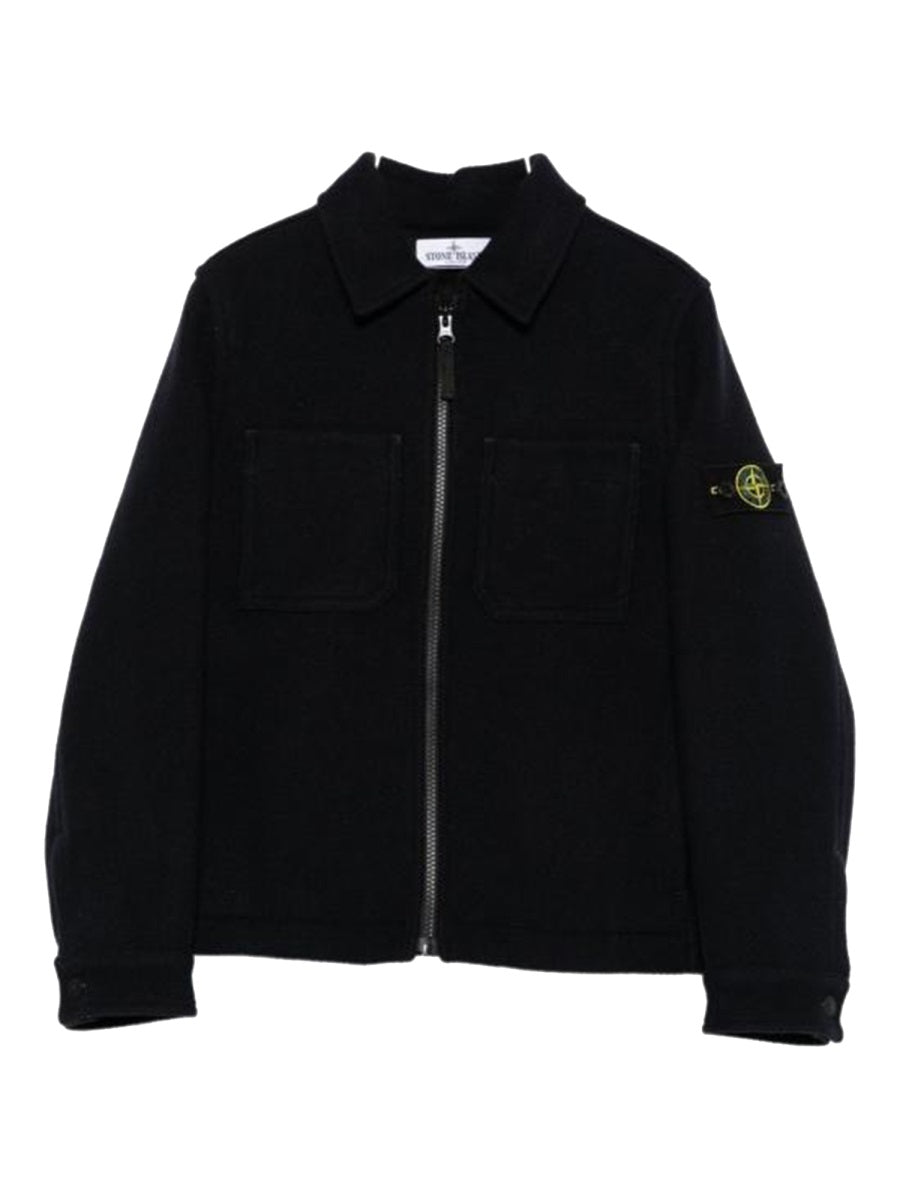 Jacket Virgin Wool Blue Polyamide Trench & Raincoats