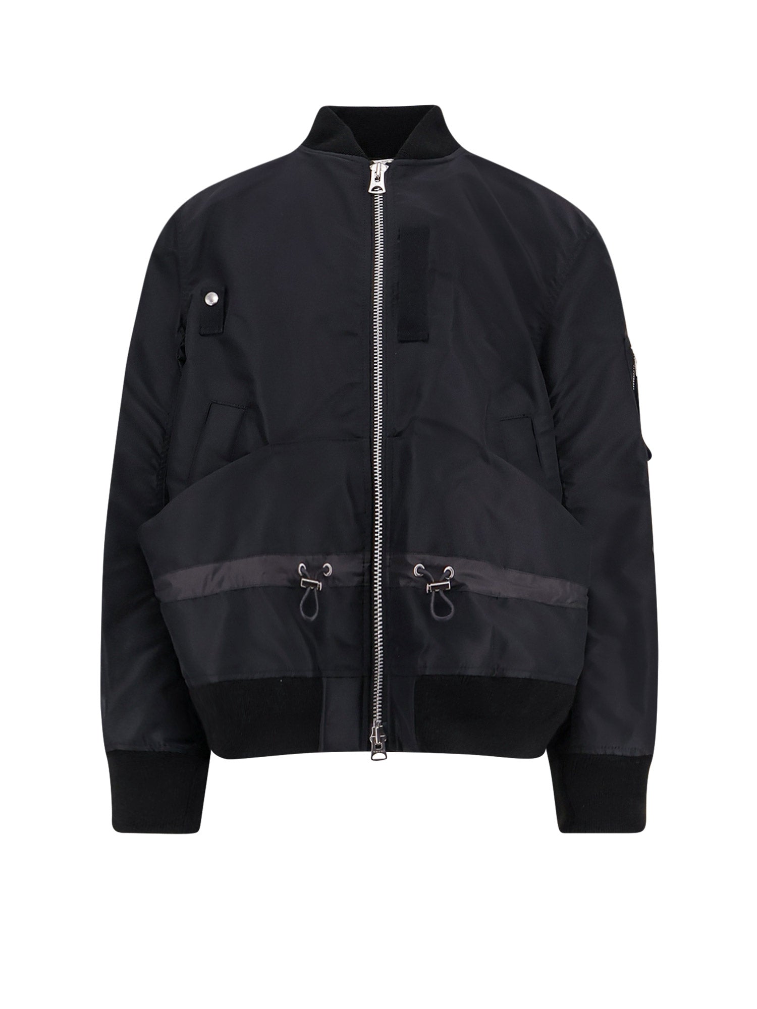 Sacai Jackets Black Nylon