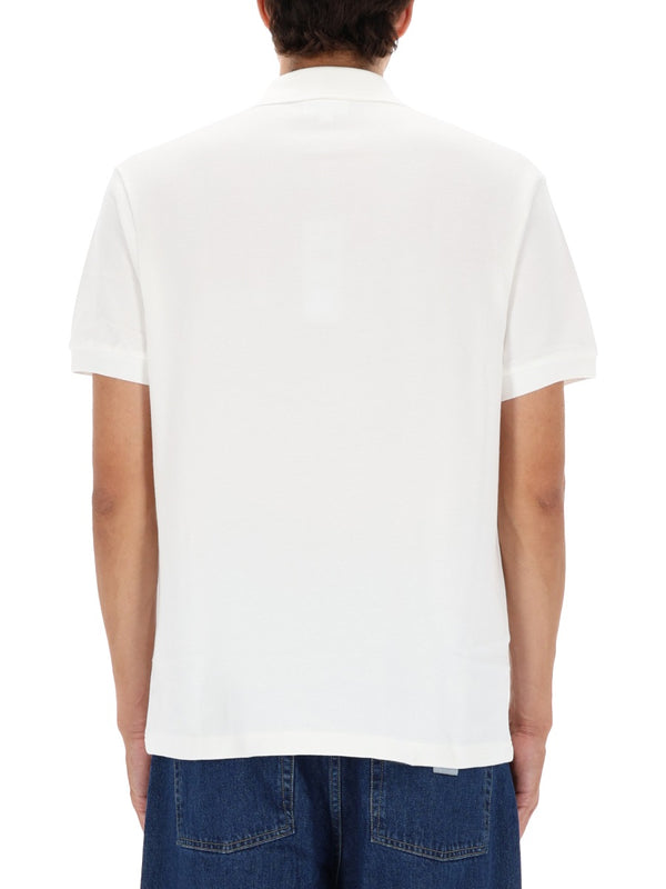 Cotton Polo With Logo White Shirts