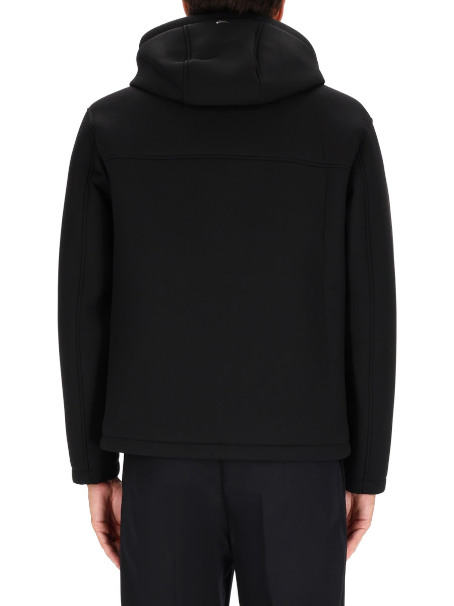 Three-Layer Water-Repellent Jacket Black Viscose