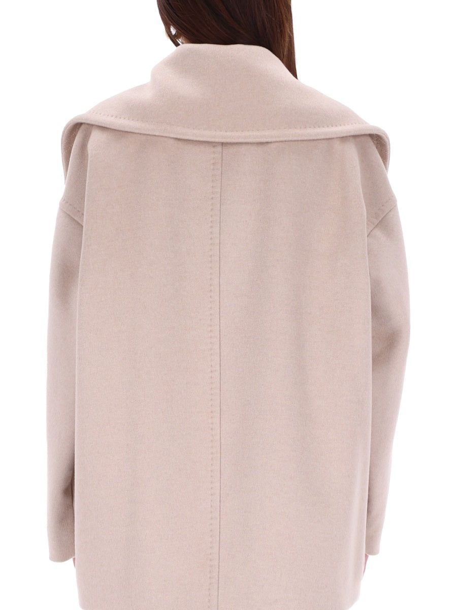 Double-Breasted Cashmere Coat Mario Beige Trench & Raincoats