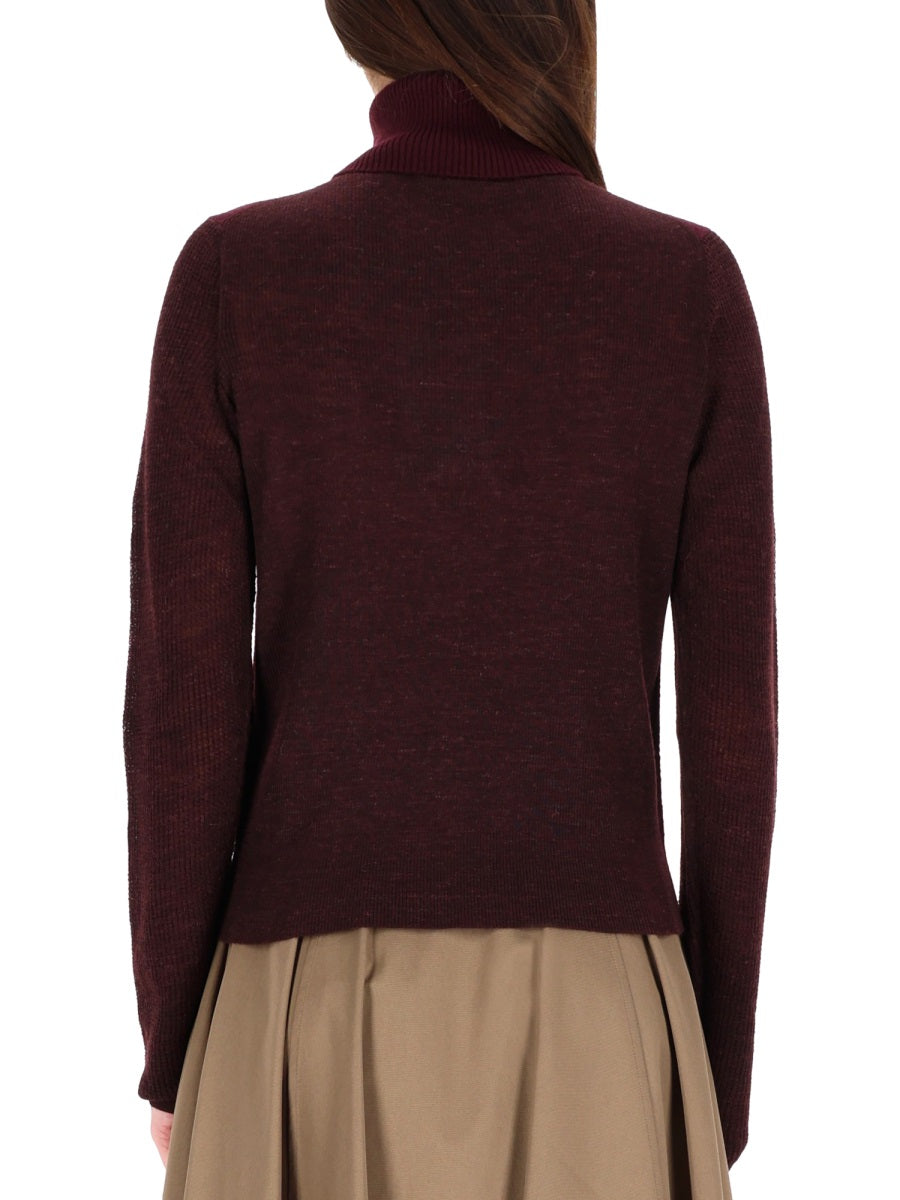 Wool Blend Pullover Bordeaux Jumpers