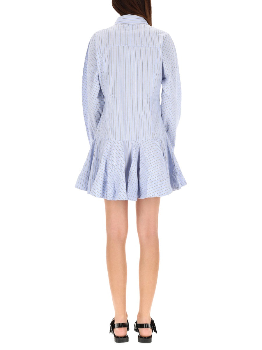 Striped Chemisier Dress Baby Blue Organic Cotton